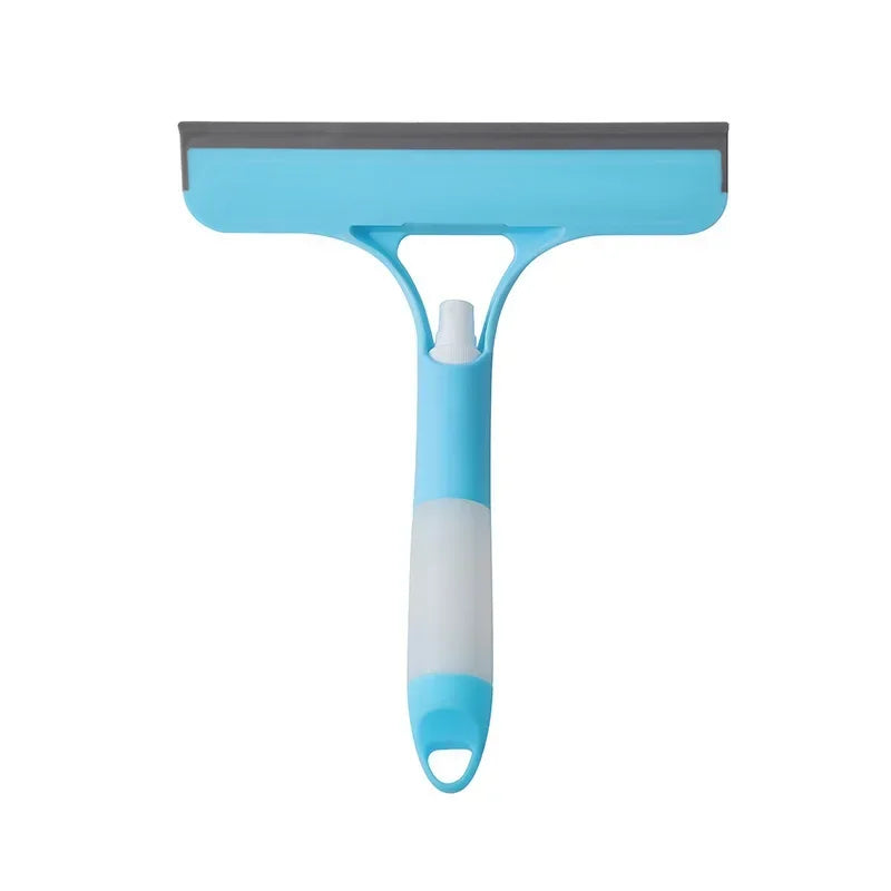 3-in-1 Window Cleaning Squeegee with Spray Bottle & Microfiber Scrubber
