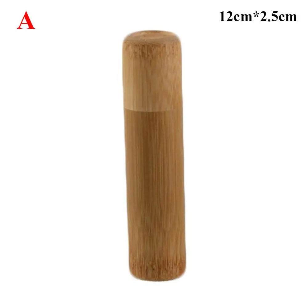 Eco-friendly Jar Portable Tea Canister Lid Handmade Natural Container Round Bamboo natural Storage Box Holder