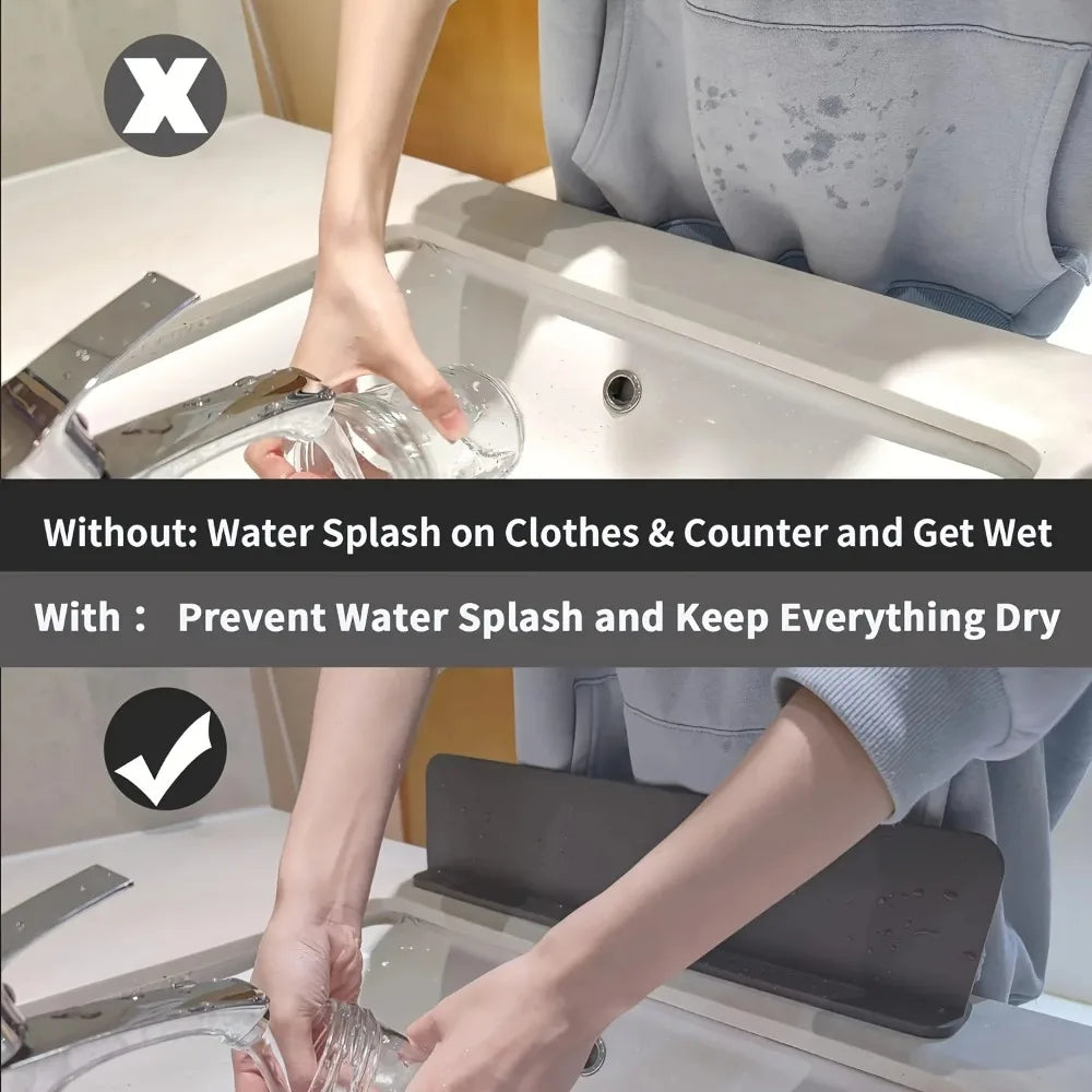 Silicone Sink Splash Guard – Waterproof Countertop Baffle for Kitchen & Bathroom