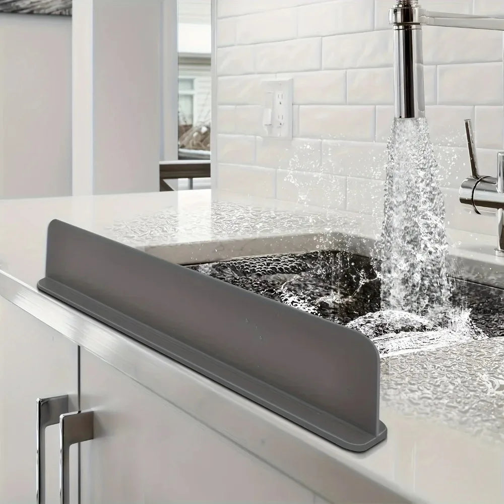 Silicone Sink Splash Guard – Waterproof Countertop Baffle for Kitchen & Bathroom