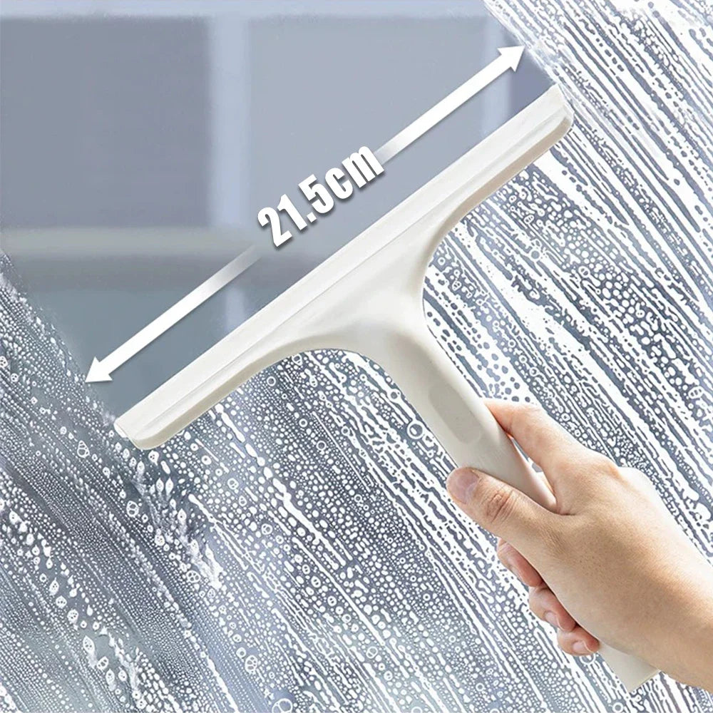 3-in-1 Window Cleaning Squeegee with Spray Bottle & Microfiber Scrubber