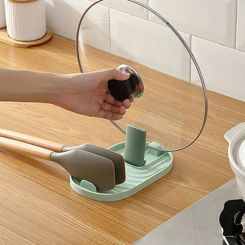 Foldable Kitchen Utensil Holder – Pot Lid & Shovel Rack