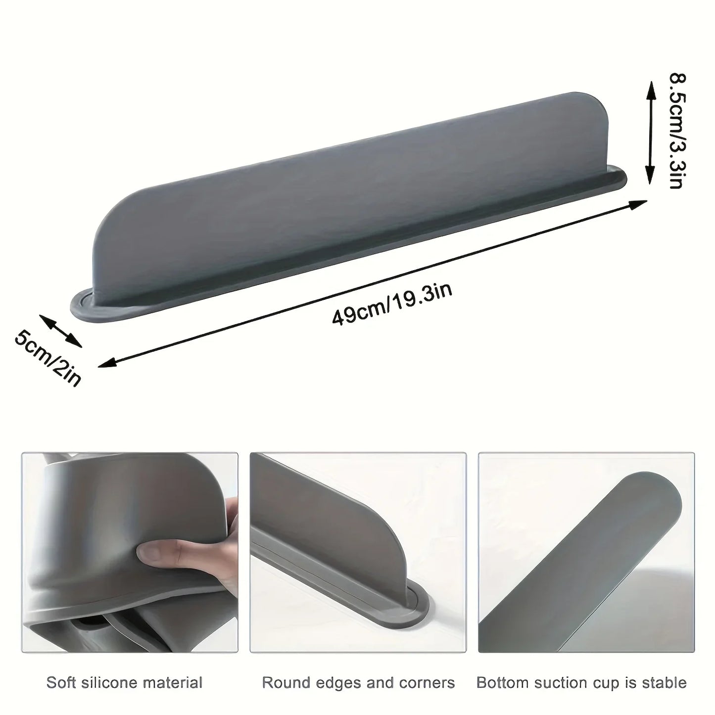 Silicone Sink Splash Guard – Waterproof Countertop Baffle for Kitchen & Bathroom