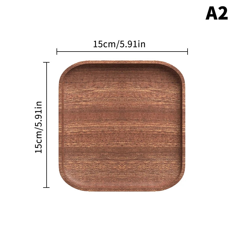 Oval Wood Serving Tray – Solid Wooden Dessert & Breakfast Plate