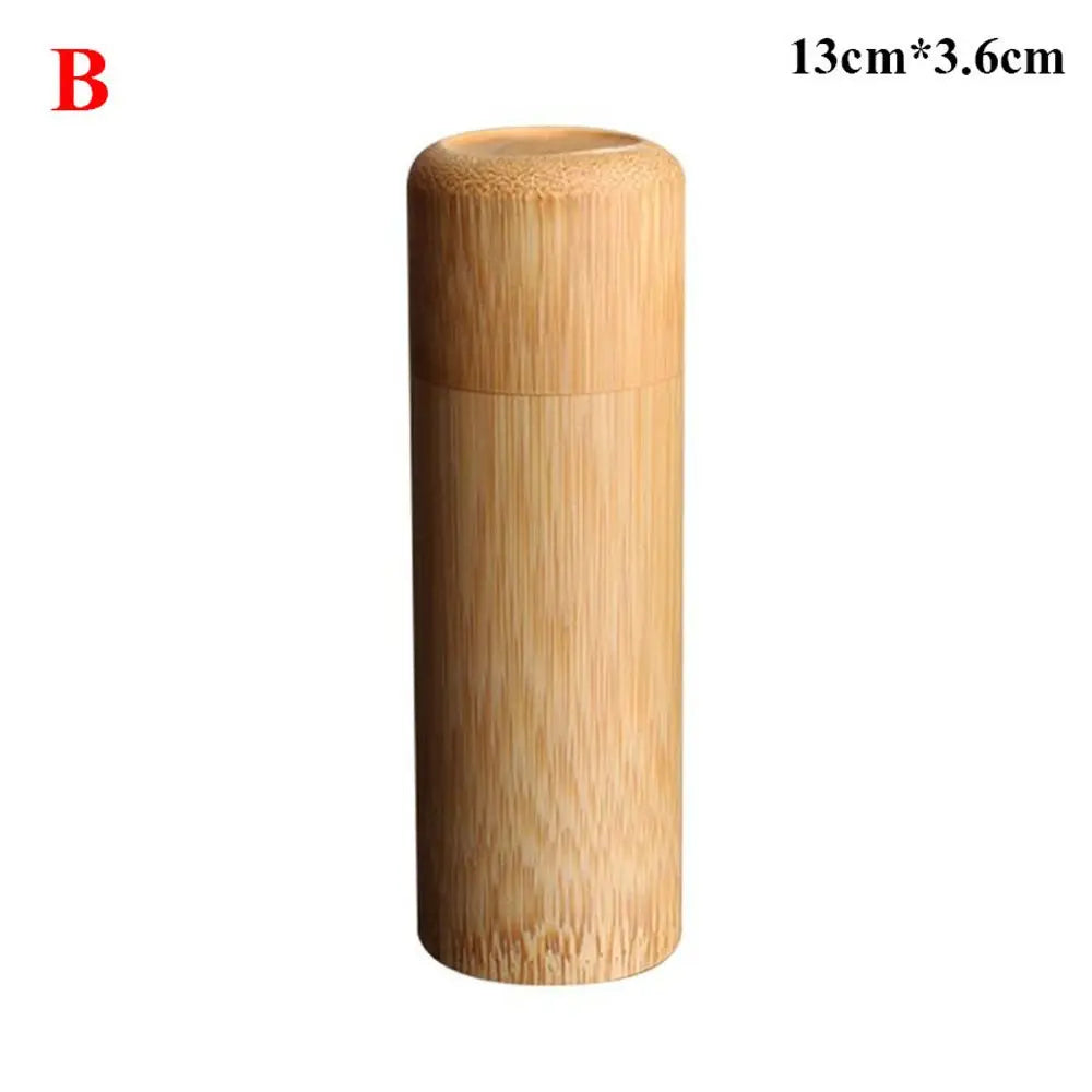 Eco-friendly Jar Portable Tea Canister Lid Handmade Natural Container Round Bamboo natural Storage Box Holder