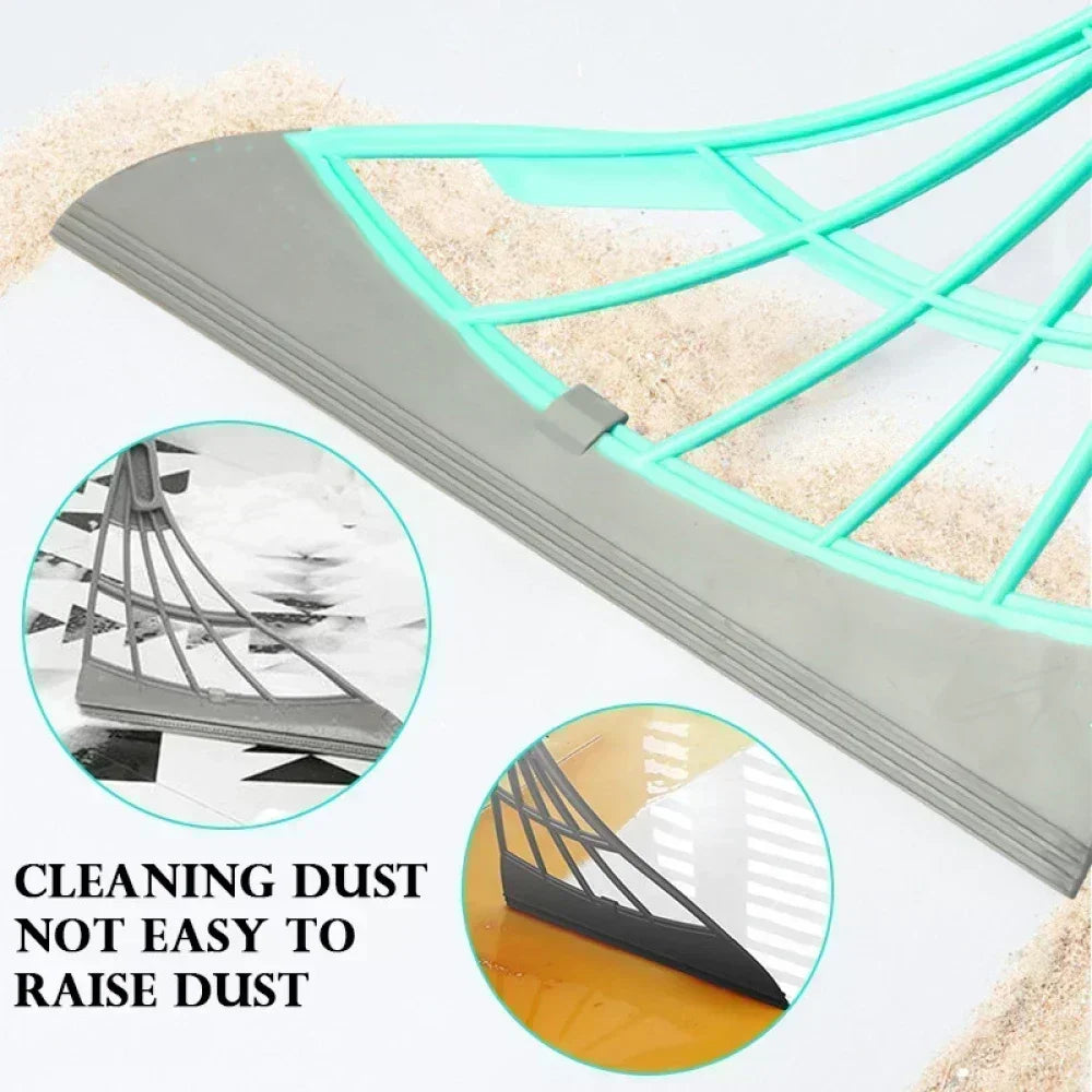 Silicone Rubber Broom & Floor Squeegee – Pet Hair, Water & Dust Remover