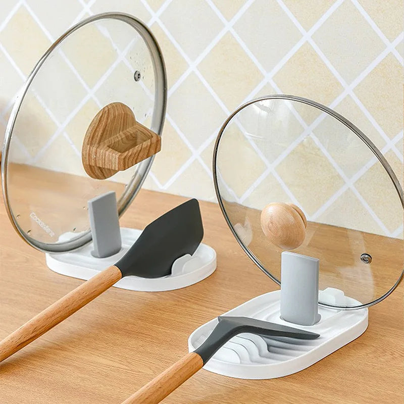 Foldable Kitchen Utensil Holder – Pot Lid & Shovel Rack