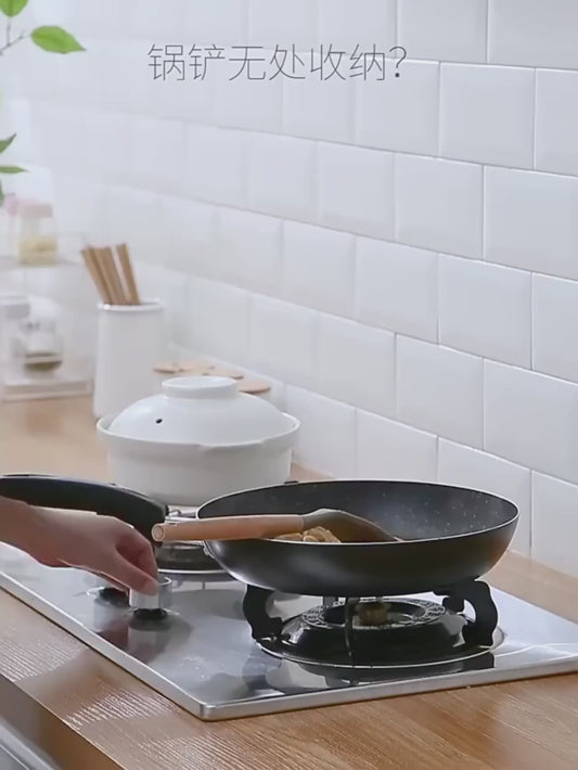 Foldable Kitchen Utensil Holder – Pot Lid & Shovel Rack